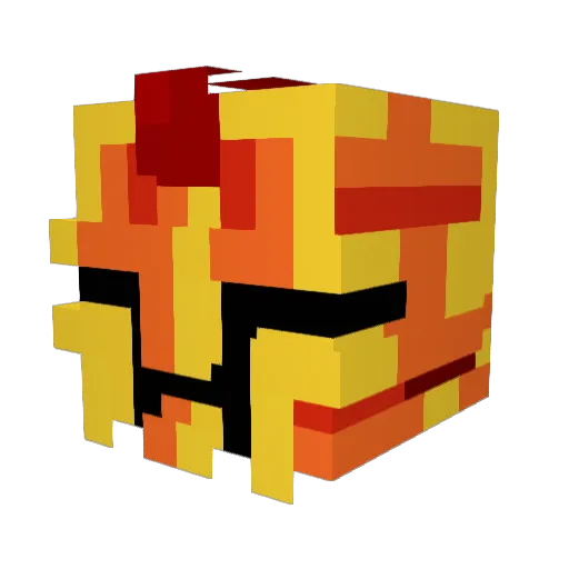 FaolanWolf Minecraft avatar head, 3D render