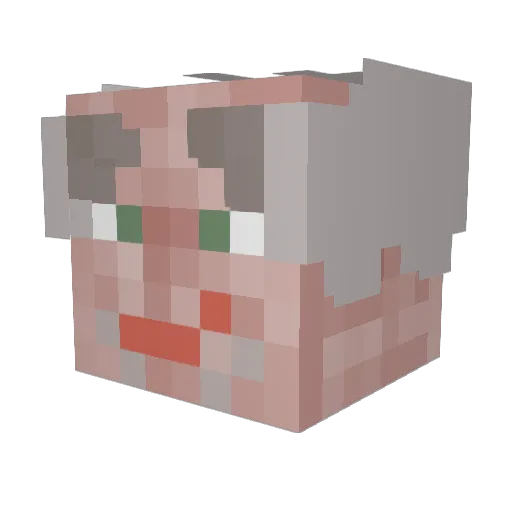 FaonManitou Minecraft avatar head, 3D render
