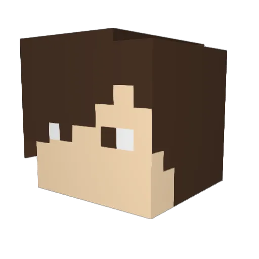 Faora Minecraft avatar head, 3D render