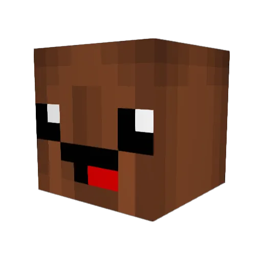 Faox24 Minecraft avatar head, 3D render