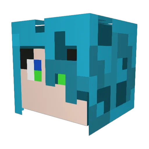 FapSlap Minecraft avatar head, 3D render