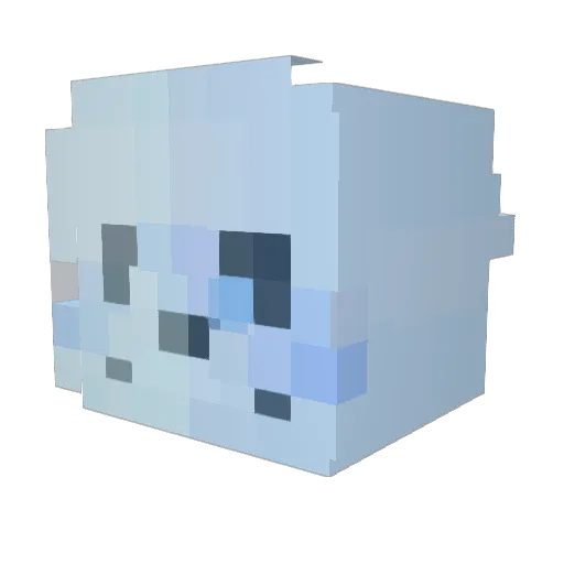Fapperinoo Minecraft avatar head, 3D render