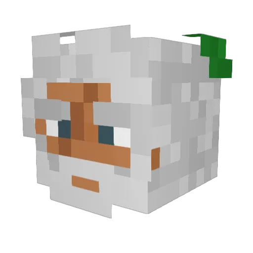FappyFox Minecraft avatar head, 3D render