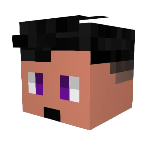 Faquh Minecraft avatar head, 3D render