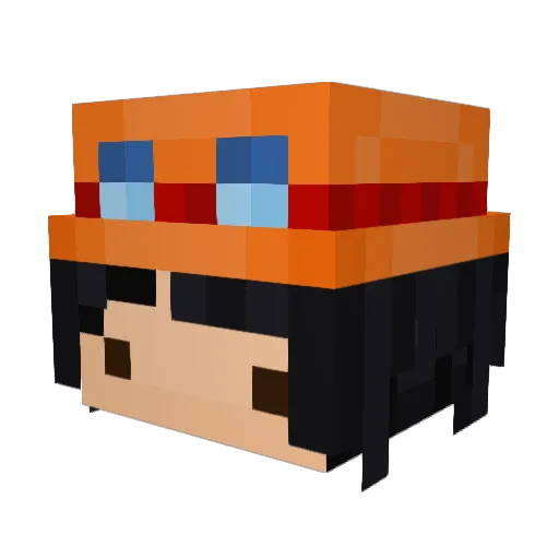 Far7Art Minecraft avatar head, 3D render