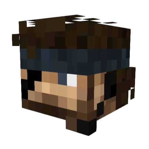 FarSaint Minecraft avatar head, 3D render