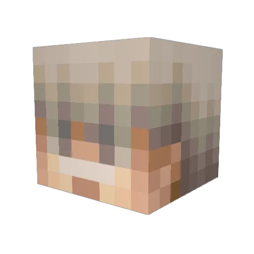 FaradOt Minecraft avatar head, 3D render