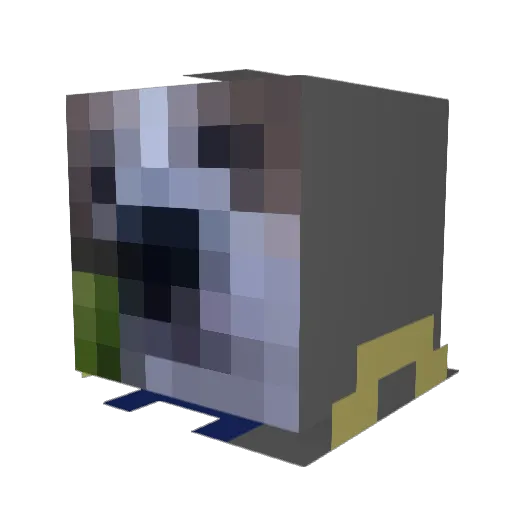Faraksis Minecraft avatar head, 3D render