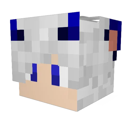 Faramio Minecraft avatar head, 3D render