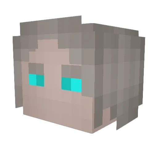 Fararith Minecraft avatar head, 3D render