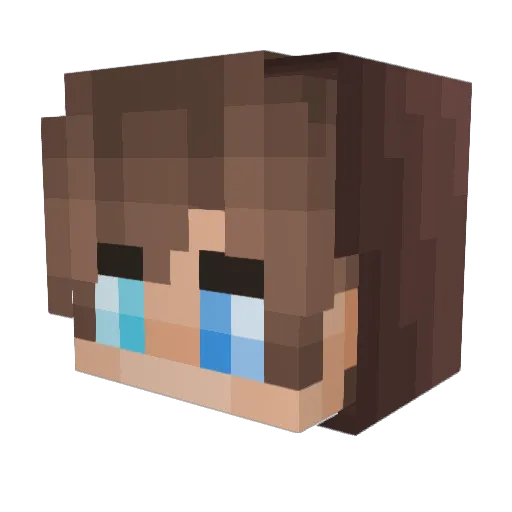 Farbenwolf Minecraft avatar head, 3D render