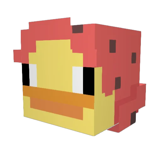 Farbklexi Minecraft avatar head, 3D render