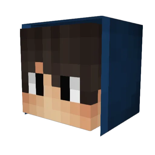 FarcManCz Minecraft avatar head, 3D render
