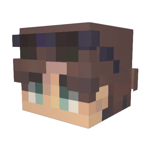 Farchu Minecraft avatar head, 3D render