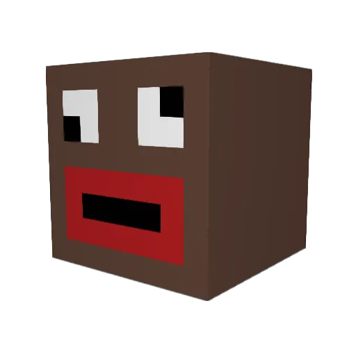 Fardizzle Minecraft avatar head, 3D render