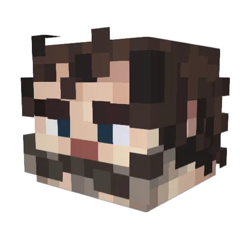 Fardoche200 Minecraft avatar head, 3D render