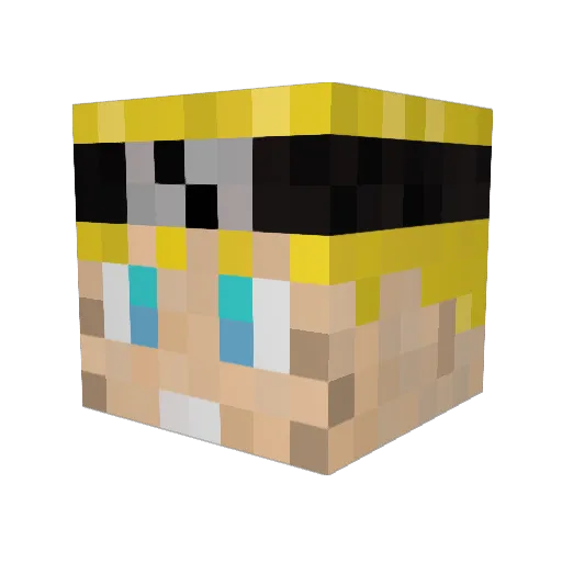 FareBR Minecraft avatar head, 3D render