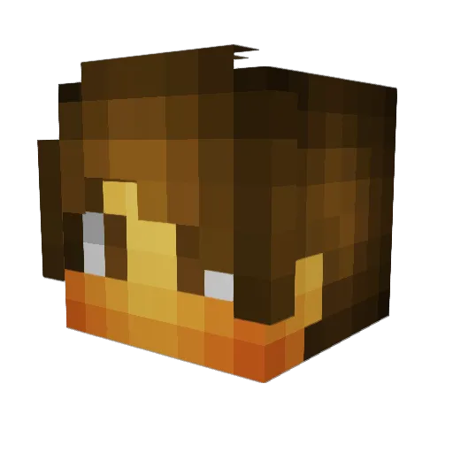 Faredas Minecraft avatar head, 3D render