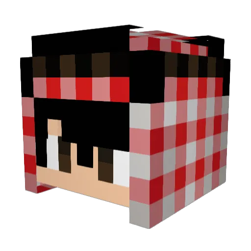 Fares78 Minecraft avatar head, 3D render