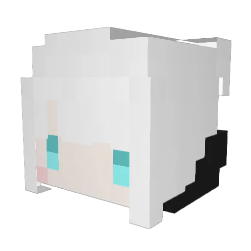 Farewxll Minecraft avatar head, 3D render