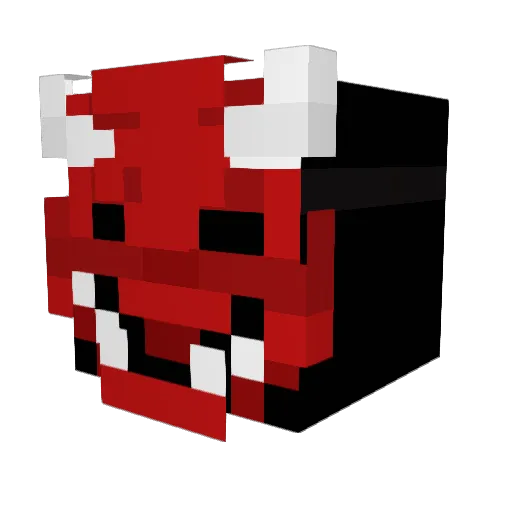Farfa1118 Minecraft avatar head, 3D render
