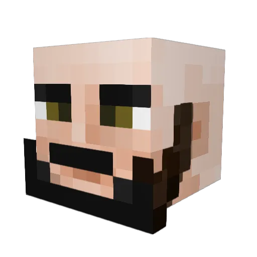 Farfalis Minecraft avatar head, 3D render