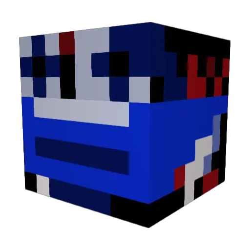 Farfy1878 Minecraft avatar head, 3D render
