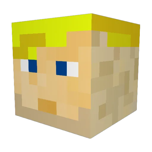 Fargitto Minecraft avatar head, 3D render