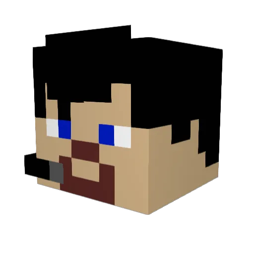FaridGR Minecraft avatar head, 3D render
