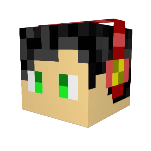 Farinvus Minecraft avatar head, 3D render