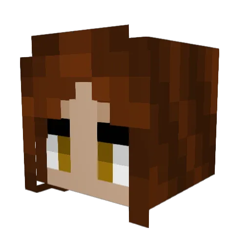 Fariona Minecraft avatar head, 3D render