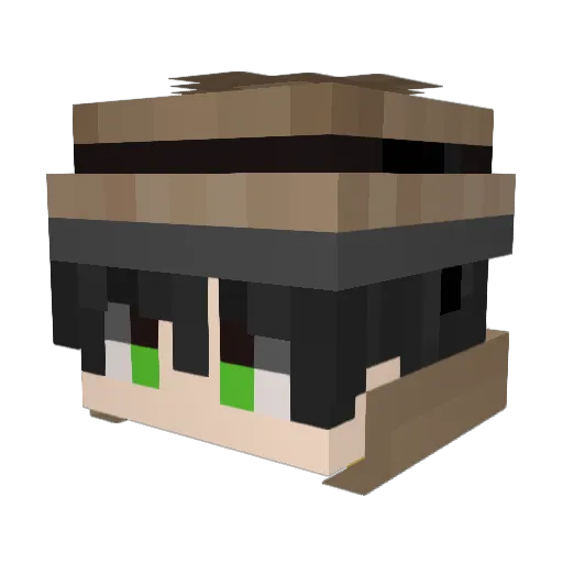 Fariour Minecraft avatar head, 3D render