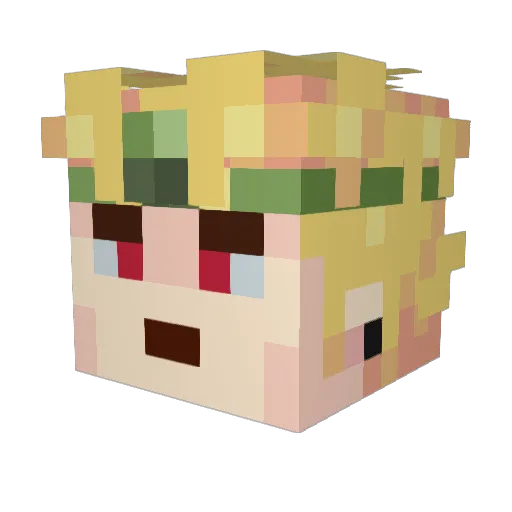 FarisSaurus Minecraft avatar head, 3D render