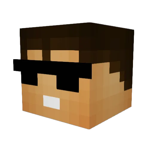 Fariszie Minecraft avatar head, 3D render
