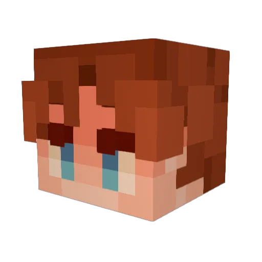 FarkH1 Minecraft avatar head, 3D render