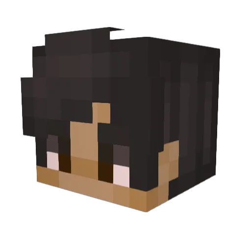Farl0w Minecraft avatar head, 3D render
