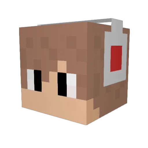 Farlot_Berat Minecraft avatar head, 3D render