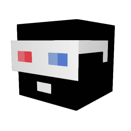 Farmall Minecraft avatar head, 3D render