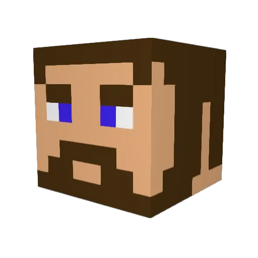 FarmerICEY Minecraft avatar head, 3D render