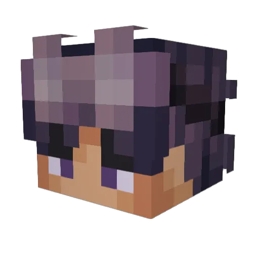 FarmerLemon Minecraft avatar head, 3D render