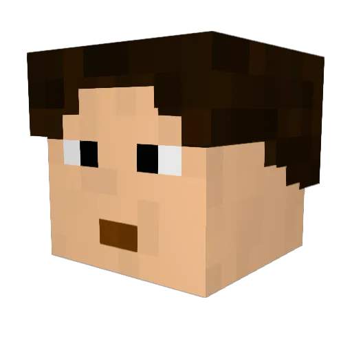 FarmerThex Minecraft avatar head, 3D render