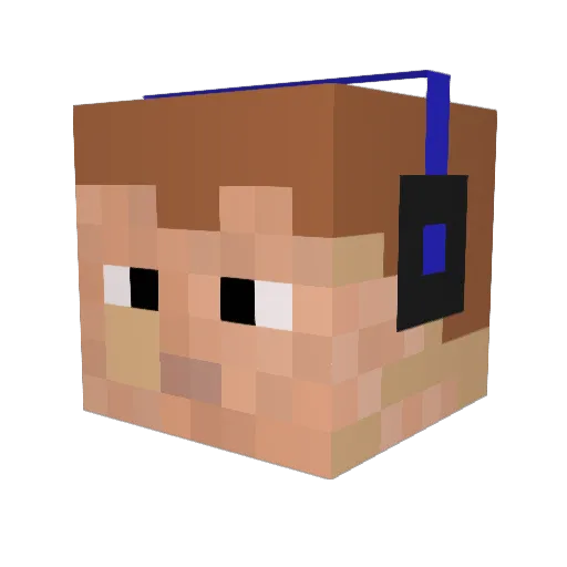 Farmgondozo Minecraft avatar head, 3D render