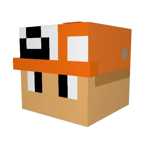 FarminCrops Minecraft avatar head, 3D render