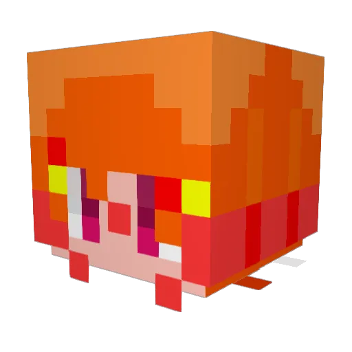 Farna77 Minecraft avatar head, 3D render