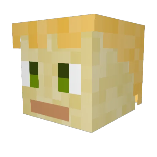 Farnkie Minecraft avatar head, 3D render