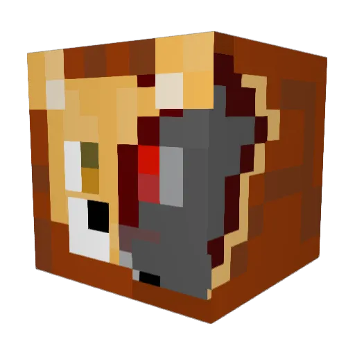 Farobikra Minecraft avatar head, 3D render