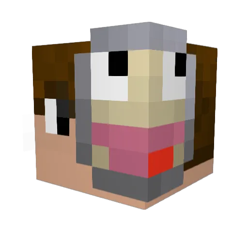 FarofaMan Minecraft avatar head, 3D render
