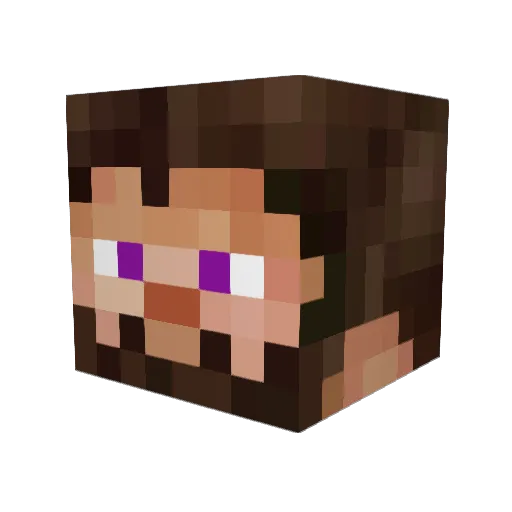 Farori Minecraft avatar head, 3D render