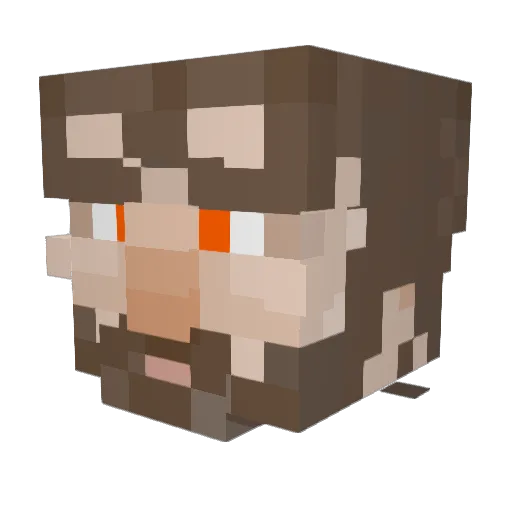 Farostoli Minecraft avatar head, 3D render