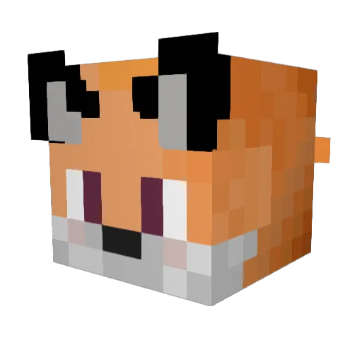 Farproject Minecraft avatar head, 3D render